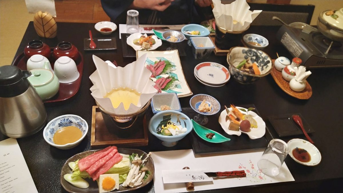 Kaiseki dinner at Okunoyu
